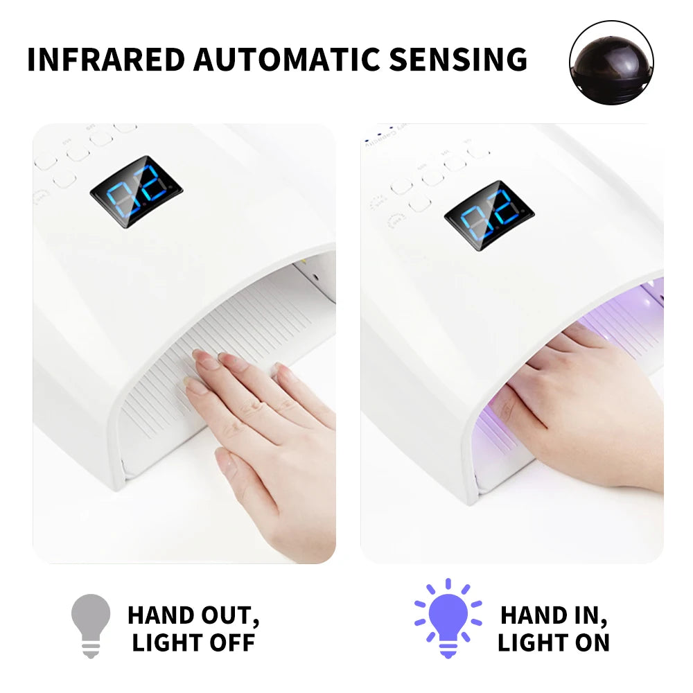 Pro UV Nail Lamp – 4-Speed Timer, 30-LED Quick-Dry Gel Curing Machine