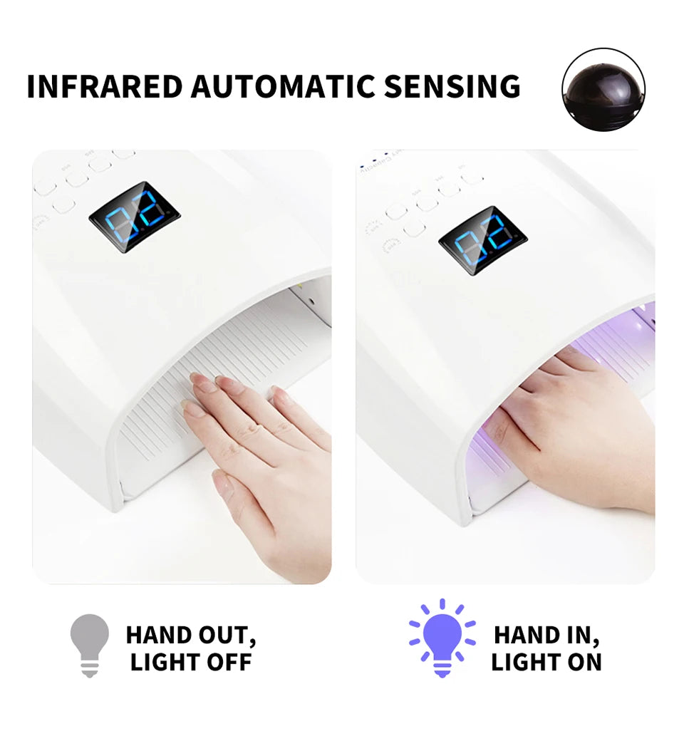 Pro UV Nail Lamp – 4-Speed Timer, 30-LED Quick-Dry Gel Curing Machine