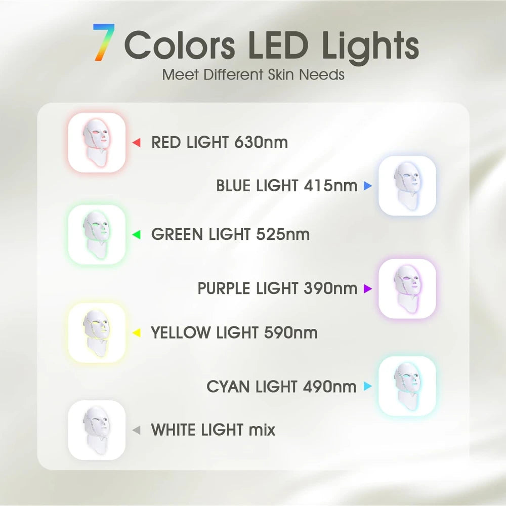 7-Color LED Light Therapy Mask – Revitalize, Brighten, and Transform Your Skin from Home!