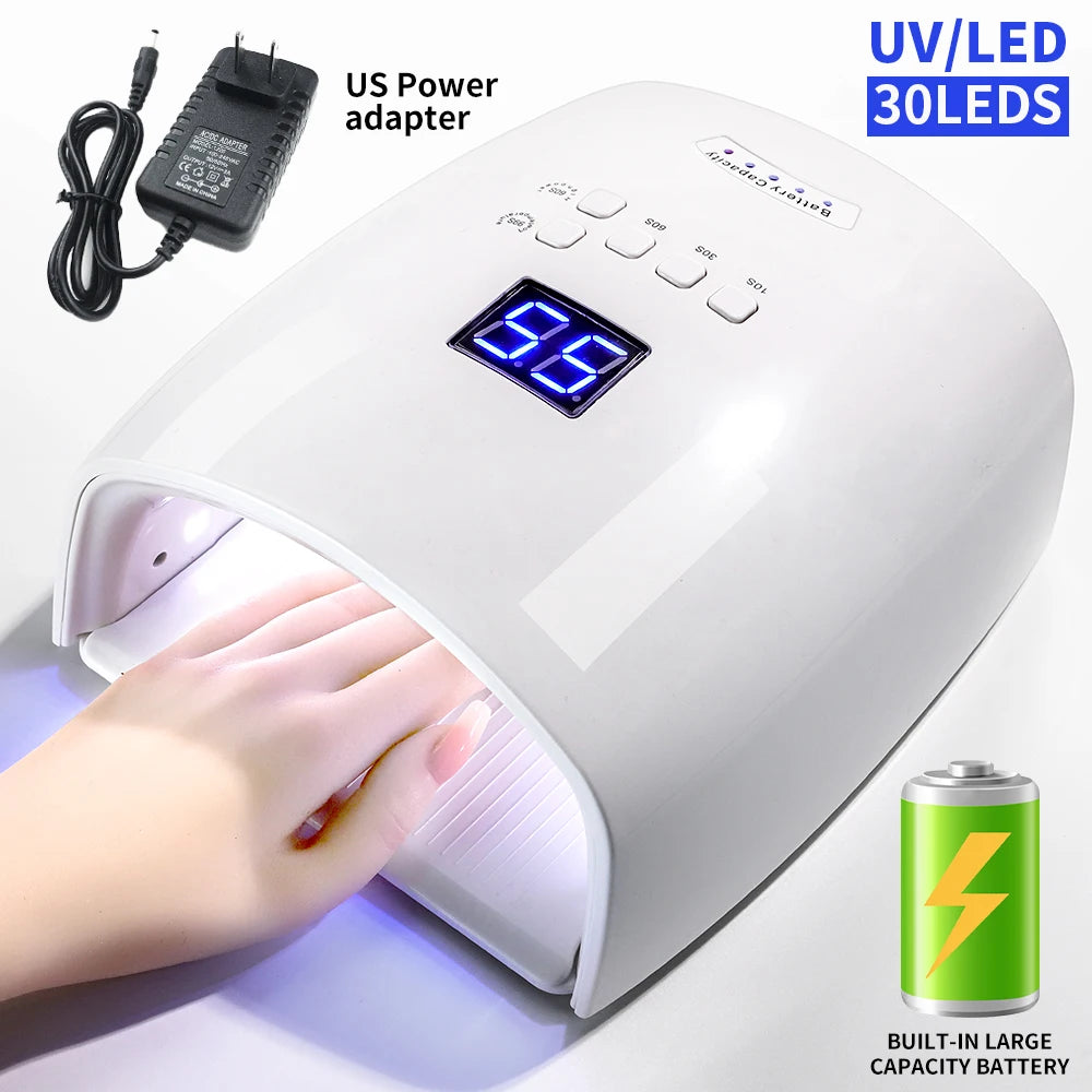 Pro UV Nail Lamp – 4-Speed Timer, 30-LED Quick-Dry Gel Curing Machine