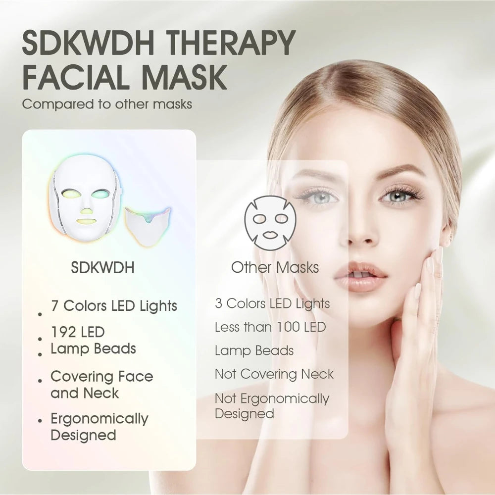 7-Color LED Light Therapy Mask – Revitalize, Brighten, and Transform Your Skin from Home!